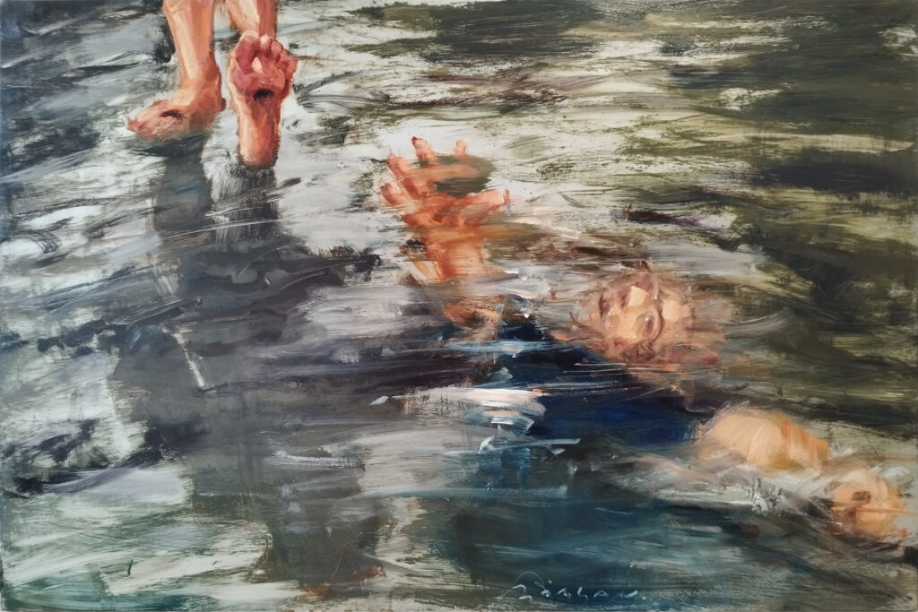 LA PROVIDENCE Juillet 2024, Paris Huile sur panneau en Aluminium | 100×150 cm