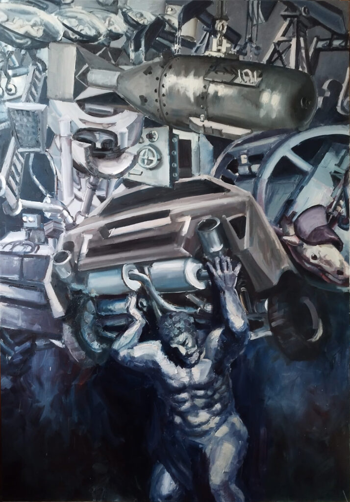 MOI, DIEU DE LA TERRE 2010, Paris Huile sur toile | 300×200 cm